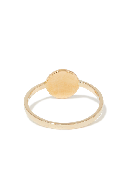 Mina "H" Enamel Ring in 18kt Yellow Gold